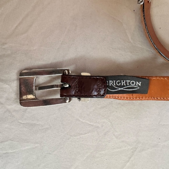 Brighton Hair On Hide Western Belt Red Black Tan Colorblock Size 29–32 main image 5